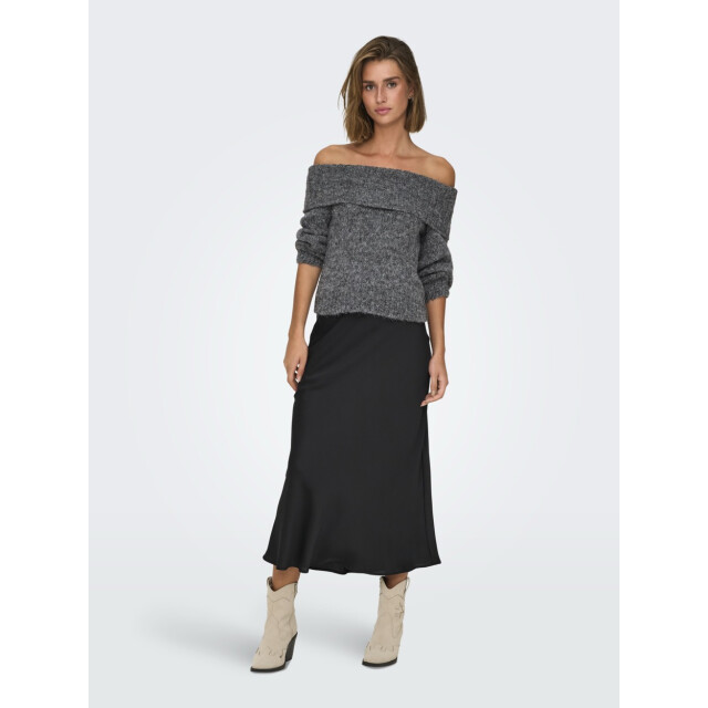 Only Onlmarie ls off shoulder knt antraciet 4219.85.0011 large