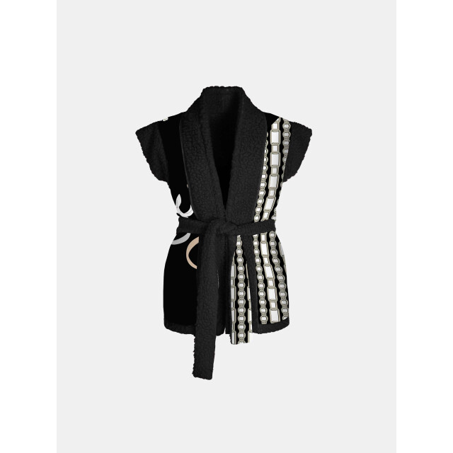 Mucho Gusto Gilet teddy zwart Gilet Teddy Zwart large