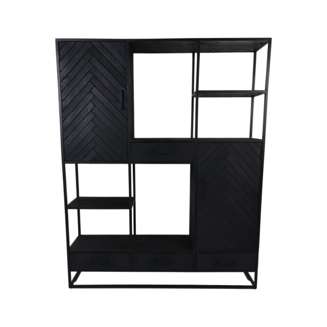 HSM Collection -wandkast verona 2 deur 4 la-160x40x200--mango/metaal 2922596 large