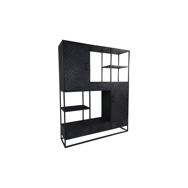 HSM Collection -wandkast verona 2 deur 4 la-160x40x200--mango/metaal 2922596 large