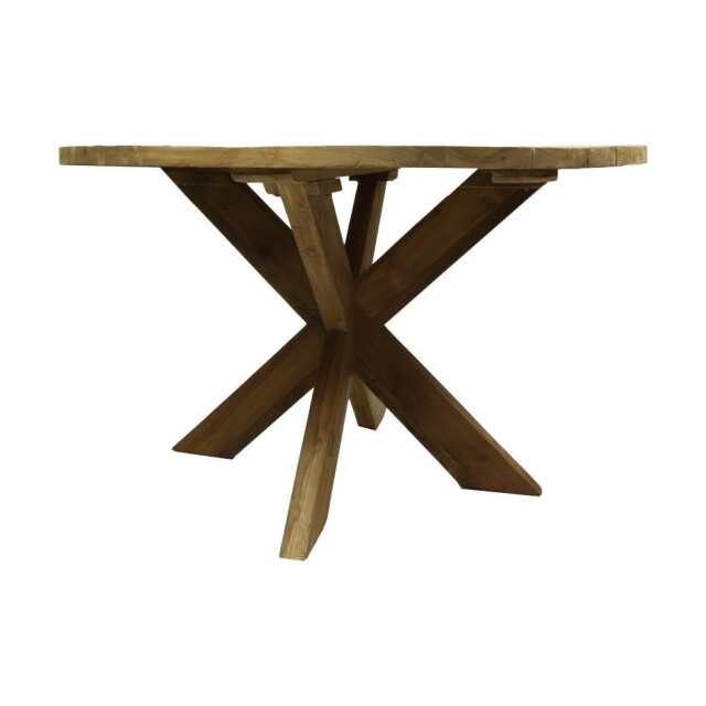 HSM Collection -ronde tuintafel kruispoot-ø125x77--teak 2923697 large