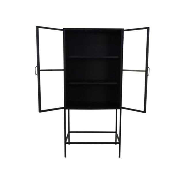 HSM Collection -vitrinekast manhattan 2 deur-80x45x180--metaal/glas 2922599 large