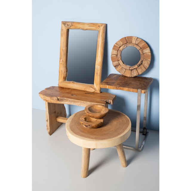 HSM Collection -ronde spiegel-40x40x4--teak 2923316 large