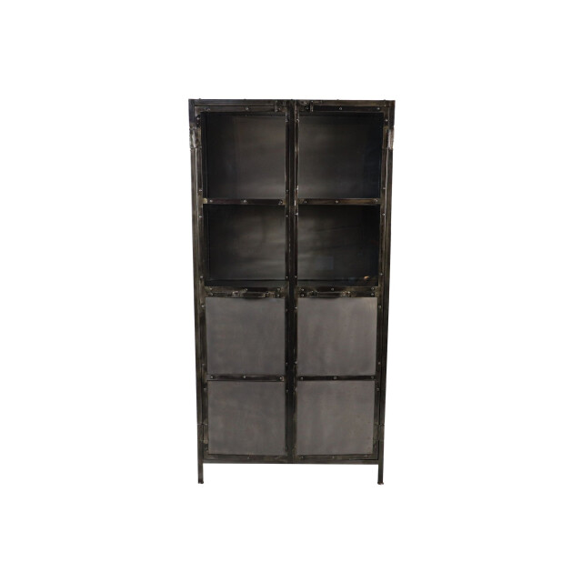 HSM Collection -vitrinekast brooklyn 2 deur-90x40x180--metaal/glas 2922602 large