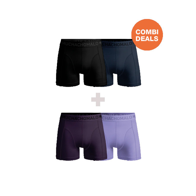 Muchachomalo Heren 2+2-pack boxershorts effen CDSOL1089-1077 large