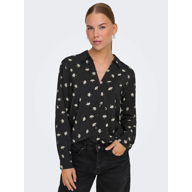 Jacqueline de Yong Camille l/s loose v-neck shirt 15339012 large