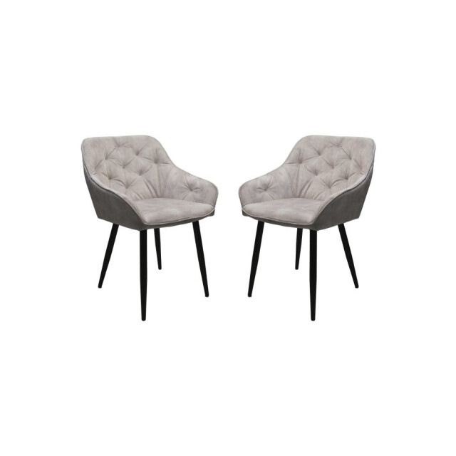 HSM Collection -eetkamerstoel liverpool s/2-56x61x79--stof/metaal 2922977 large