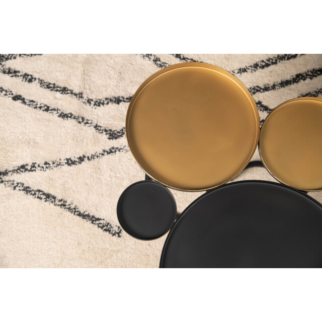 HSM Collection -bijzettafel 4 plateaus-61x53x50--metaal 2923063 large