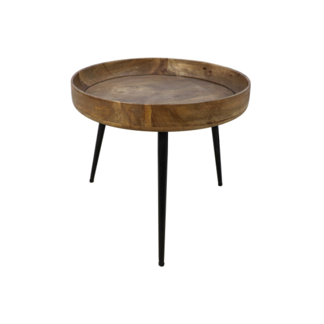 HSM Collection -ronde bijzettafel ventura-ø50x42--mango/metaal 2923183 large