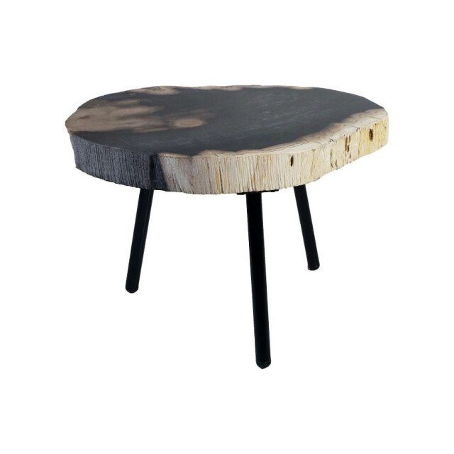 HSM Collection -bijzettafel petrified -ø40/43x30--steen/metaal 2923224 large