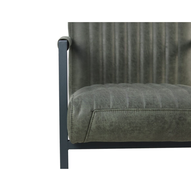 HSM Collection -eetkamerstoel texas met arm s/2-55x50x85--leder/metaal 2922917 large