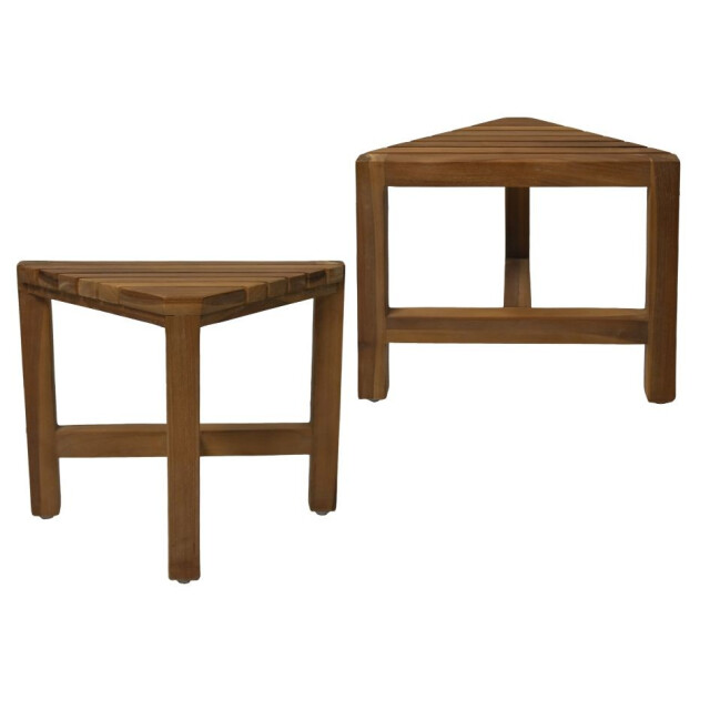 HSM Collection -driehoekige tuinbijzettafel s/2-38x20x32--teak 2924062 large