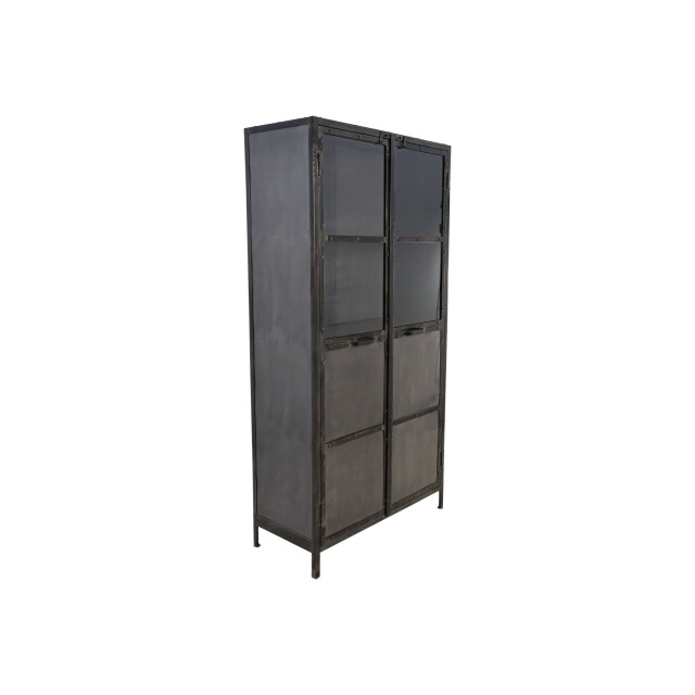HSM Collection -vitrinekast brooklyn 2 deur-90x40x180--metaal/glas 2922602 large