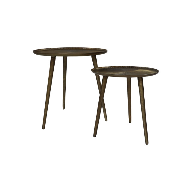 HSM Collection -ronde bijzettafel s/2-ø50*50/ø40*40--metaal 2923061 large