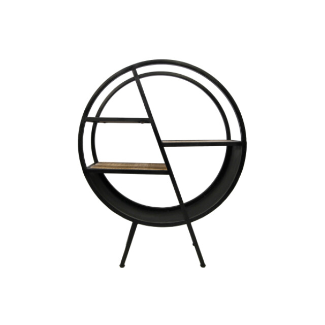 HSM Collection -rond decoratierek-80x30x100--mango/metaal 2922601 large