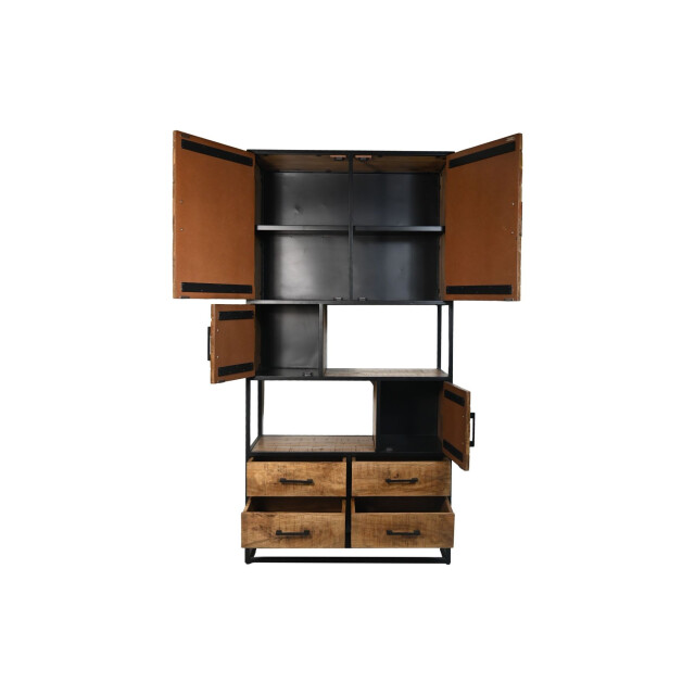 HSM Collection -wandkast verona 4 deur 4 la-100x40x200--mango/metaal 2922622 large