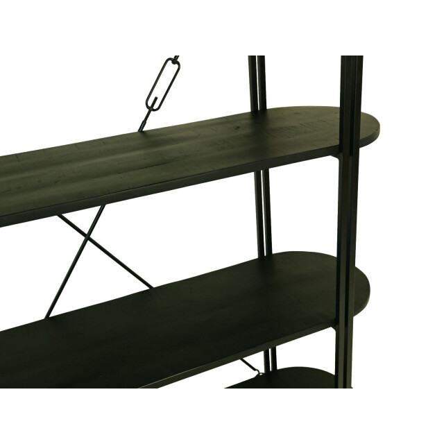 HSM Collection -wandkast met 4 planken-130x39x140--mango/metaal 2922582 large