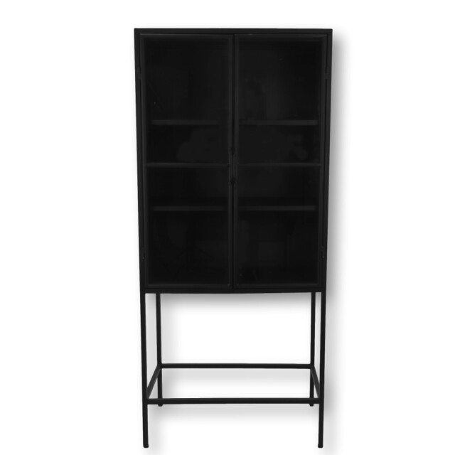 HSM Collection -vitrinekast manhattan 2 deur-80x45x180--metaal/glas 2922599 large
