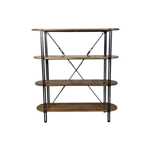 HSM Collection -wandkast met 4 planken-130x39x140--mango/metaal 2922619 large