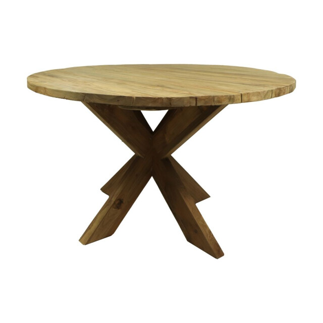 HSM Collection -ronde tuintafel kruispoot-ø125x77--teak 2923697 large
