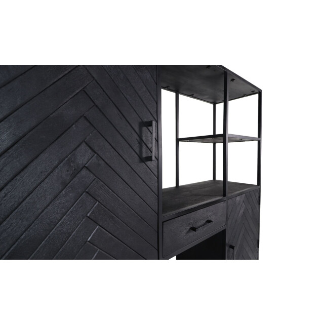 HSM Collection -wandkast verona 2 deur 4 la-160x40x200--mango/metaal 2922596 large