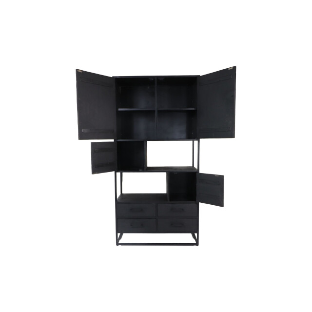 HSM Collection -wandkast verona 4 deur 4 la-100x40x200--mango/metaal 2922595 large