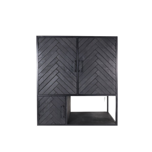 HSM Collection -wandkast verona 4 deur 4 la-100x40x200--mango/metaal 2922595 large