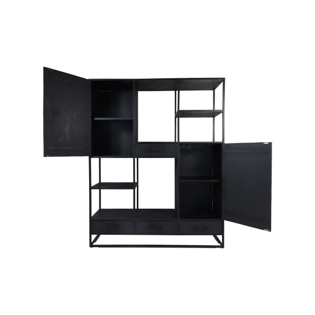HSM Collection -wandkast verona 2 deur 4 la-160x40x200--mango/metaal 2922596 large