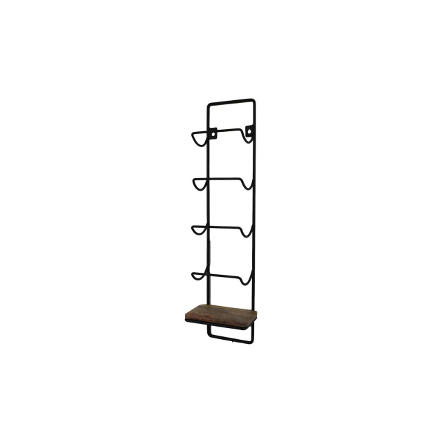 HSM Collection -hangend wijnrek 5 flessen-15x10x70--mango/metaal 2924015 large