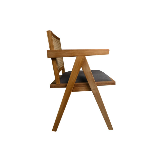 HSM Collection -eetkamerstoel phi-52x54x83-naturel/donker -teak/stof 2923020 large