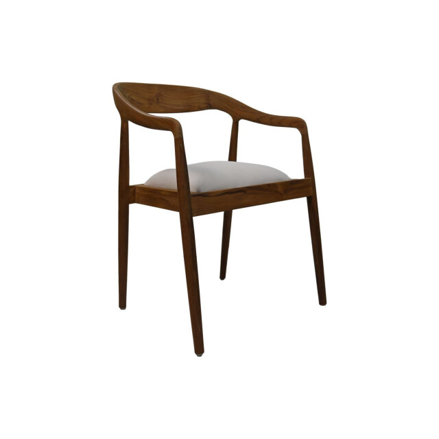 HSM Collection -eetkamerstoel wifera + zitting-55x41x78--teak/stof 2923021 large