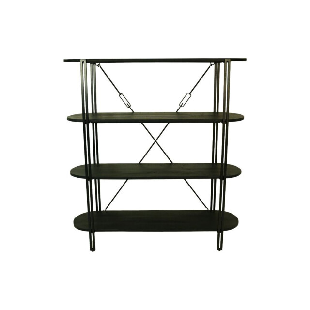HSM Collection -wandkast met 4 planken-130x39x140--mango/metaal 2922582 large