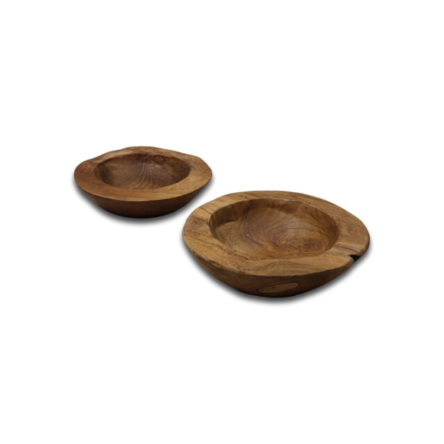 HSM Collection -fruitschaal small s/2-ø20-27x6-10--teak 2923563 large