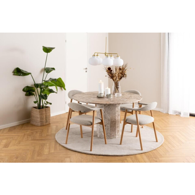 HSM Collection -ronde eettafel sofia-ø130x75--travertine 2923964 large