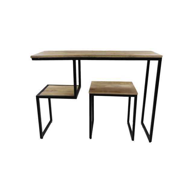 HSM Collection -wandtafel step -100x35x75--mango/metaal 2923103 large