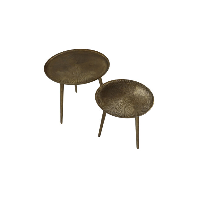 HSM Collection -ronde bijzettafel s/2-ø50*50/ø40*40--metaal 2923061 large