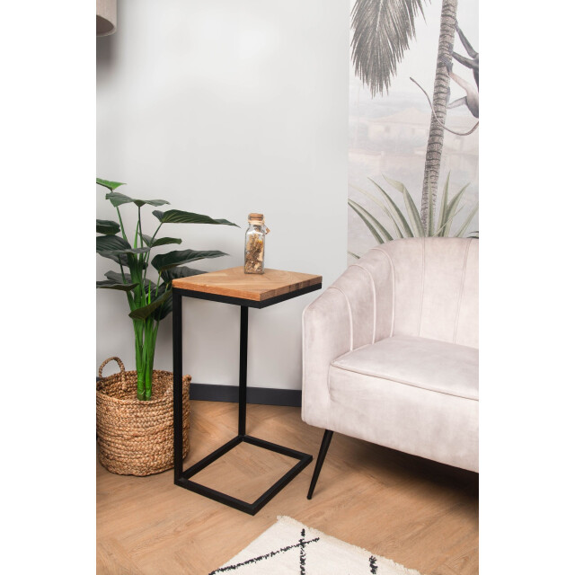 HSM Collection -read bijzettafel fishbone 38x30x65 - eiken/met 2923260 large
