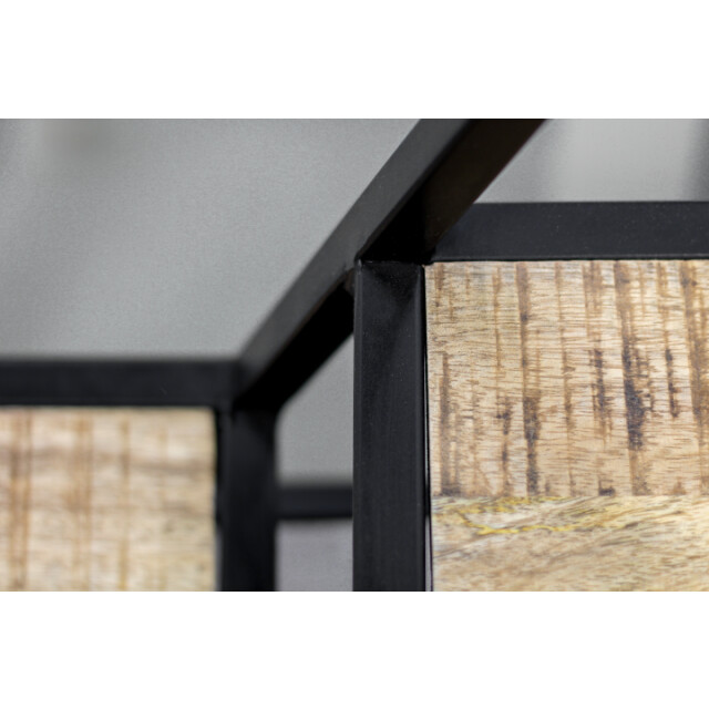 HSM Collection -rond decoratierek-80x30x100--mango/metaal 2922601 large