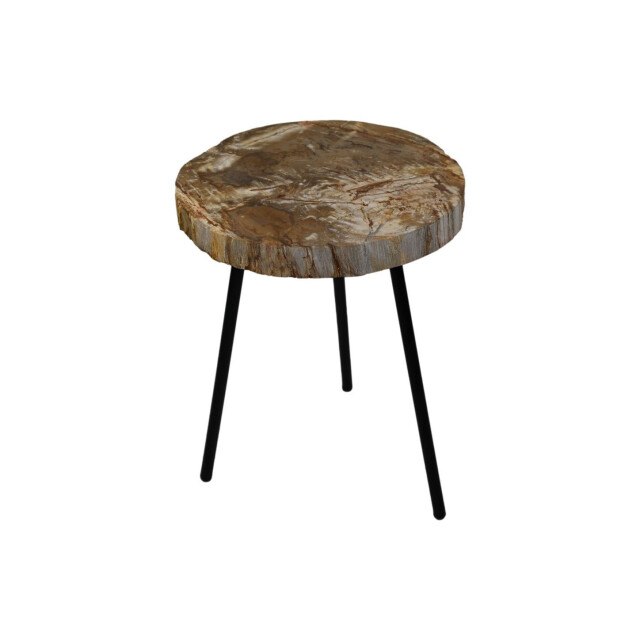 HSM Collection -bijzettafel petrified -ø40-44x54--steen/metaal 2923038 large