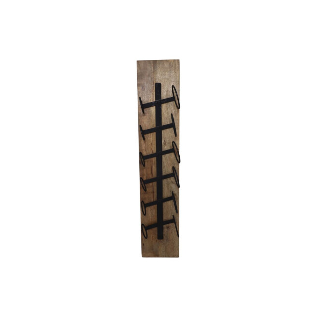 HSM Collection -hangend wijnrek 6 flessen-20x13x100--mango/metaal 2924014 large