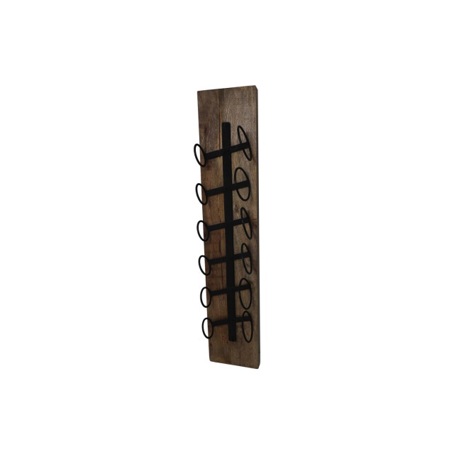 HSM Collection -hangend wijnrek 6 flessen-20x13x100--mango/metaal 2924014 large