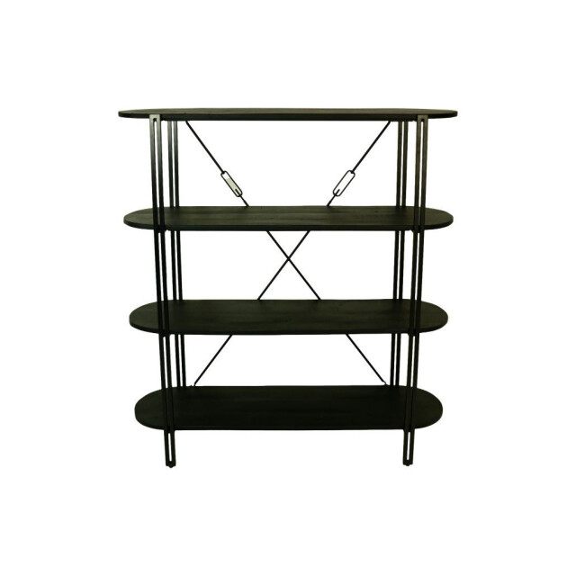 HSM Collection -wandkast met 4 planken-130x39x140--mango/metaal 2922582 large