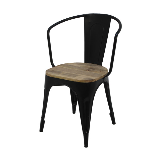 HSM Collection -industriële caféstoel-40x40x82--mango/metaal 2922963 large