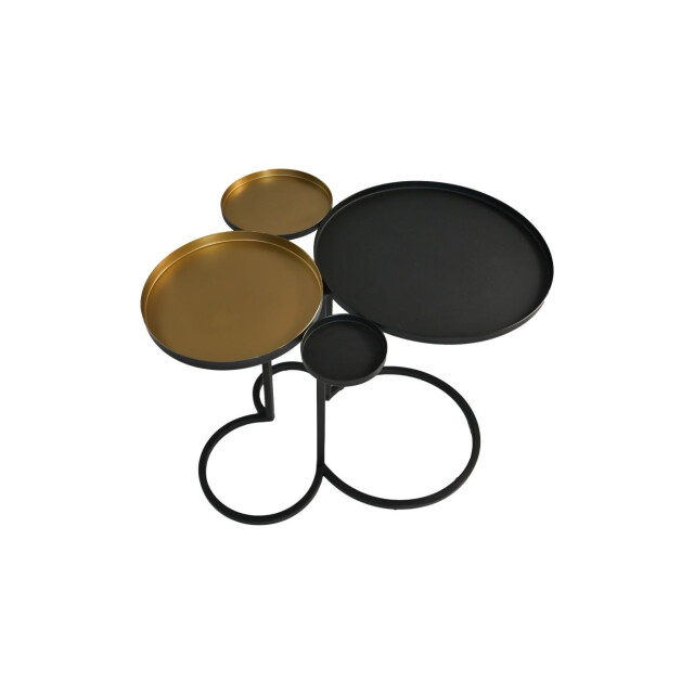 HSM Collection -bijzettafel 4 plateaus-61x53x50--metaal 2923063 large