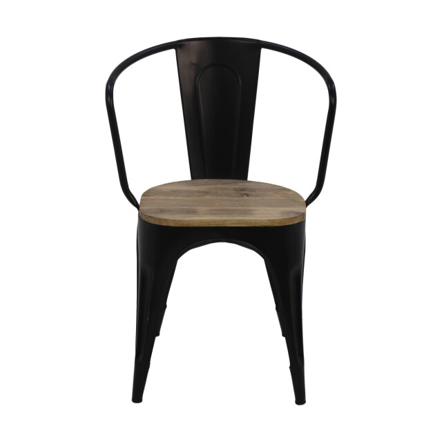 HSM Collection -industriële caféstoel-40x40x82--mango/metaal 2922963 large