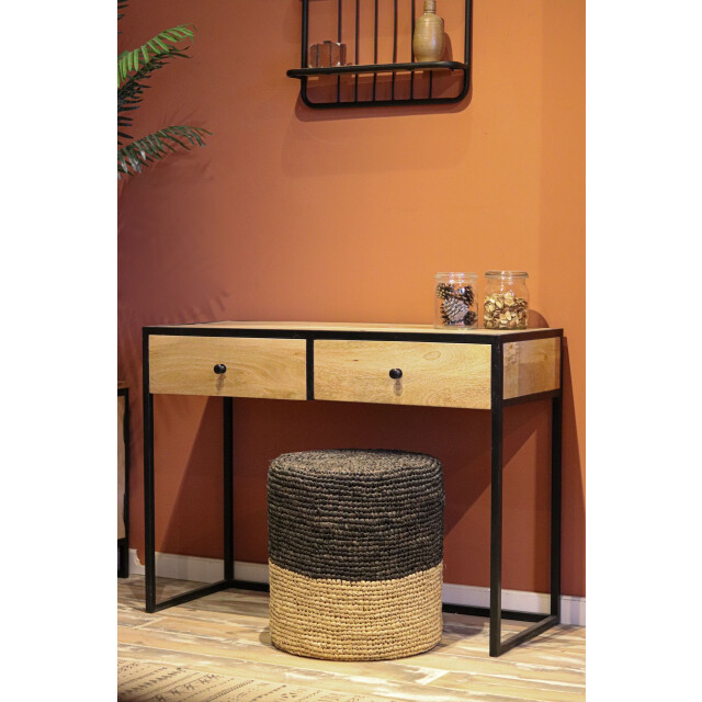HSM Collection -wandtafel 2 la-100x45x75--mango/metaal 2923176 large