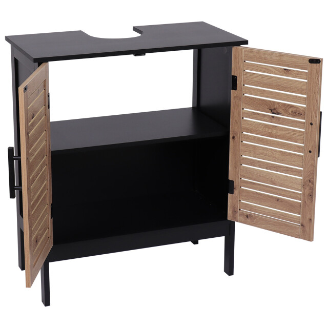 4goodz Wastafelonderkast bergen met uitsparing wastafelmeubel met 2 planken 3047908 large
