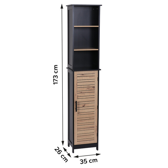 4goodz Badkamerkast hoog bergen met 1 deur en 6 planken 173 cm - 3049043 large