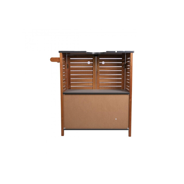 4goodz Badkamermeubel acacia set wastafelonderkast met kolomkast hoog 3048966 large