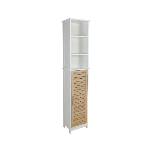 4goodz Badkamerkast stockholm met deur en 6 planken 35x26x173 cm wit/ 3048725 large